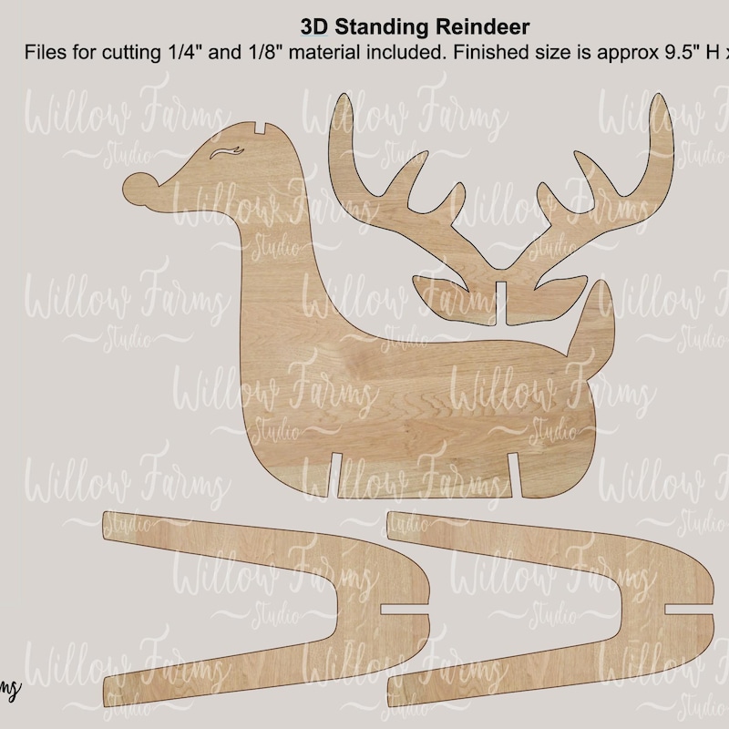 Wood Reindeer Pattern Etsy