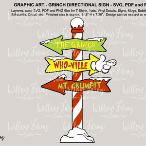 Graphische Kunst - Weihnachten Richtungsschild - Geschichtet Farbig SVG Tür Wand Dekor Shirt Hut Vinyl Aufkleber Schild Becher Sublimation Silhouette Cricut