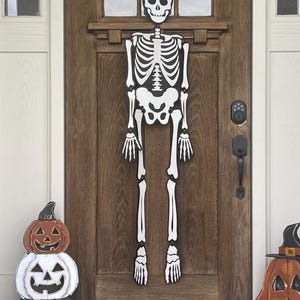 Life Size Articulated Skeleton SVG: Halloween Door Decor (Digital Download)