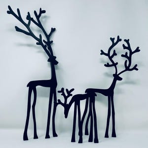 Reindeer Standing Christmas Decor SVG Bundle: Laser Cut Files (Digital Download)