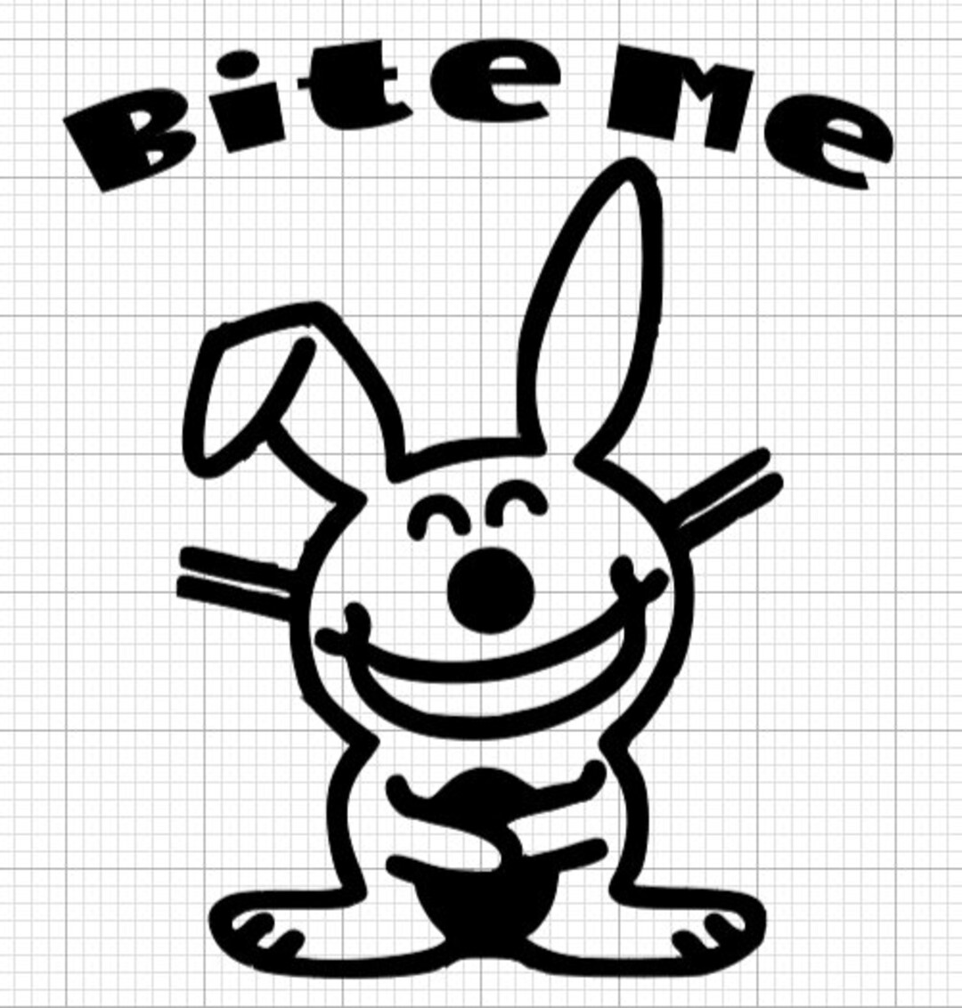 Happy Bunny Bite Me Etsy