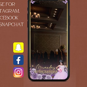 Quinceanera Filter, Lavender, Purple Instagram Filter, Facebook Filter, Snapchat, Quince Anos, Birthday Filter, 15th Birthday, Mis 15 Anos