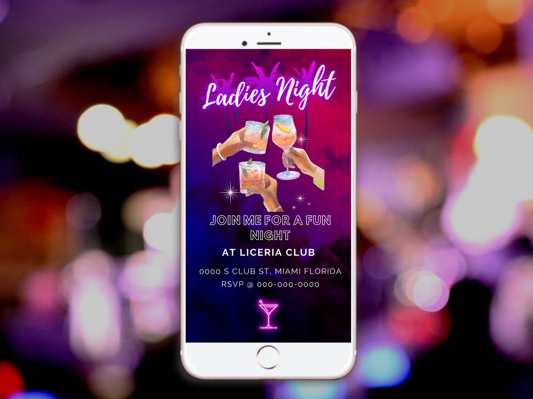 Ladies Night Invitation, Girls Night Invitation, Birthday Party ...