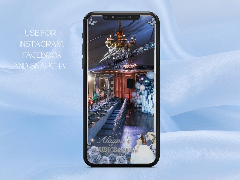 Quinceanera Snapchat Filter, Geburtstagsfilter, Mis XV Anos, Sweet 16, Instagram Facebook Filter