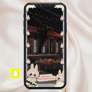 Sisi Labubu Snapchat Filter, Geburtstag Snapchat Filter, Geburtstag Dekoration Dekor, Labubu Overlay, Baby Shower Hochzeit Freunde Filter Beige