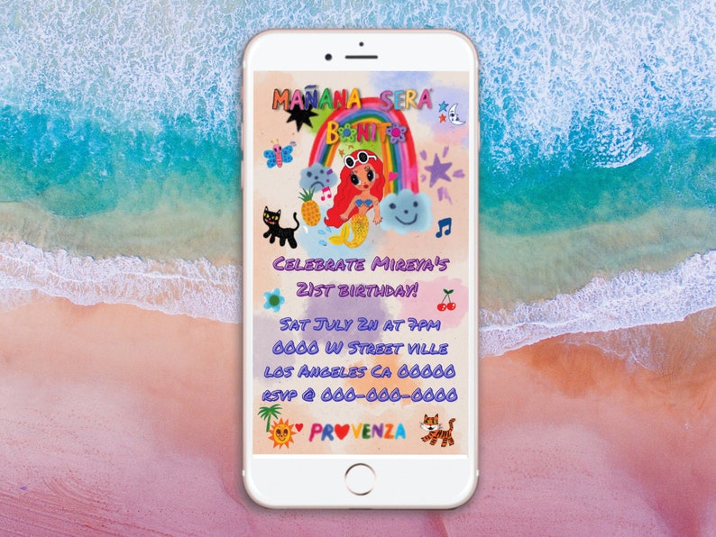 Karol G Birthday Invitation, Mañana Sera Bonito Invitation, Editable ...
