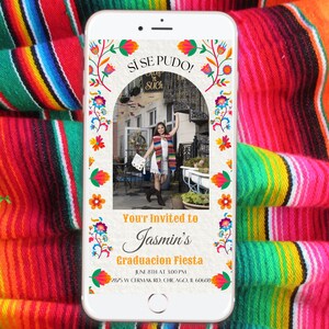 Invitación de graduación con tema mexicano, Si se pudo, Graduación mexicana de primera generación, Invitación, Evite, Evite, Invitación digital, México, Decoraciones