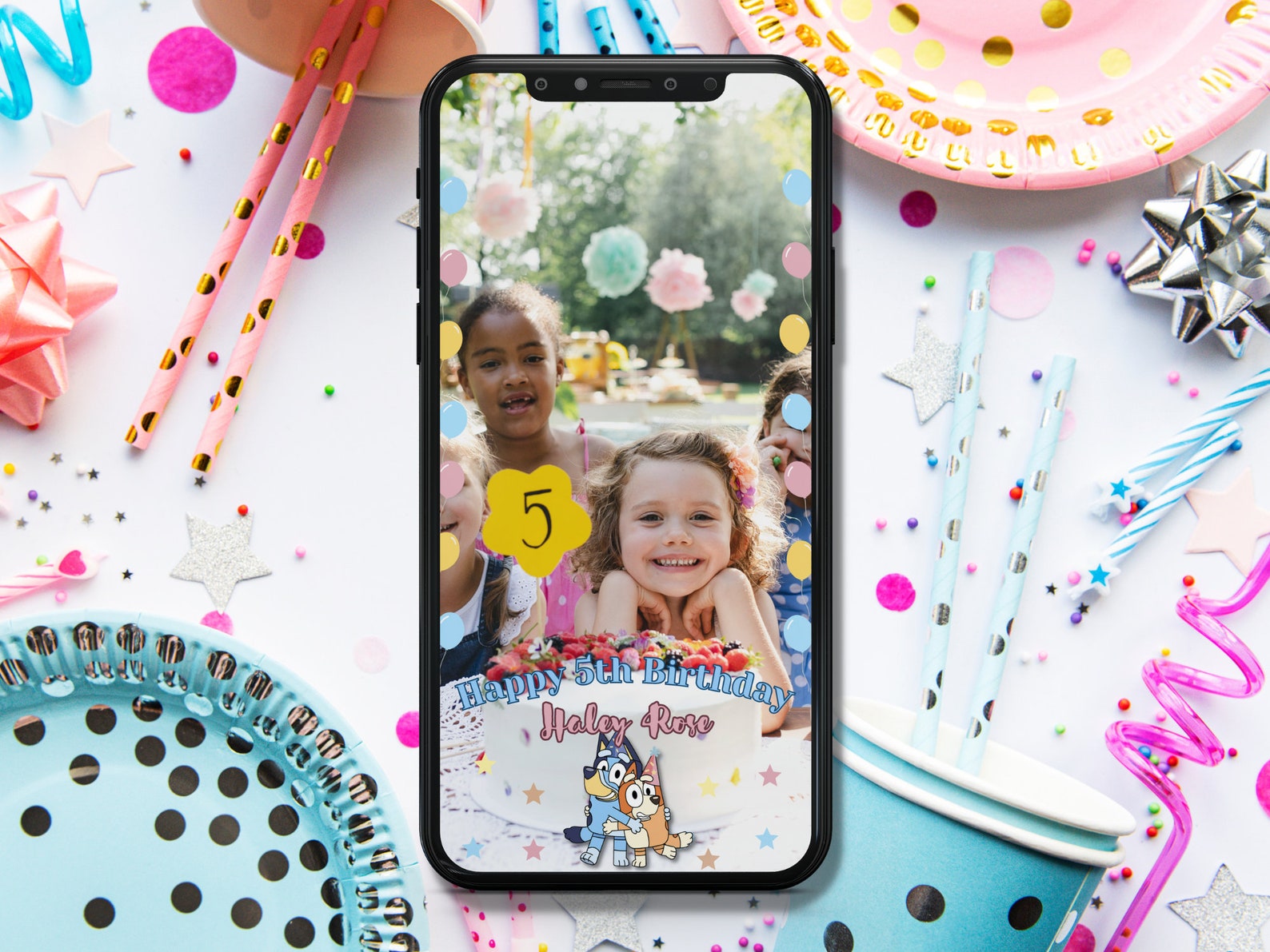 Bluey Birthday Filter, Girl, Boy, Instagram Filter, Facebook Filter