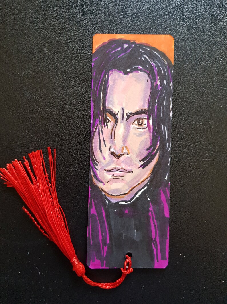 Original artwork bookmark Severus Snape portrait Harry Potter | Etsy