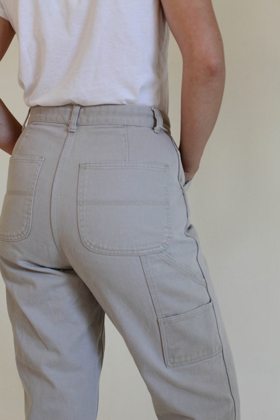 Vintage Beige Workwear Jeans