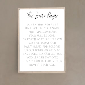 The Lords Prayer, Christian Wall Art, Instant Download, Our Father Prayer, Nursery Decor, Bible Verse, Christian Prayer, Christian Gift Idea