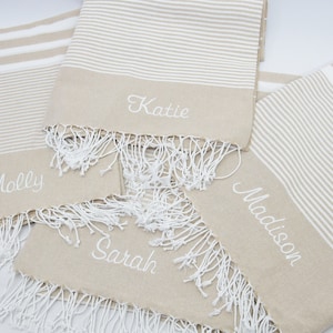 Personalized Bridesmaid Gift Box, Personalized Gifts Turkish Beach Towel, Bachelorette Party Gift, Wedding Gift Favors, Gift For Her and Him