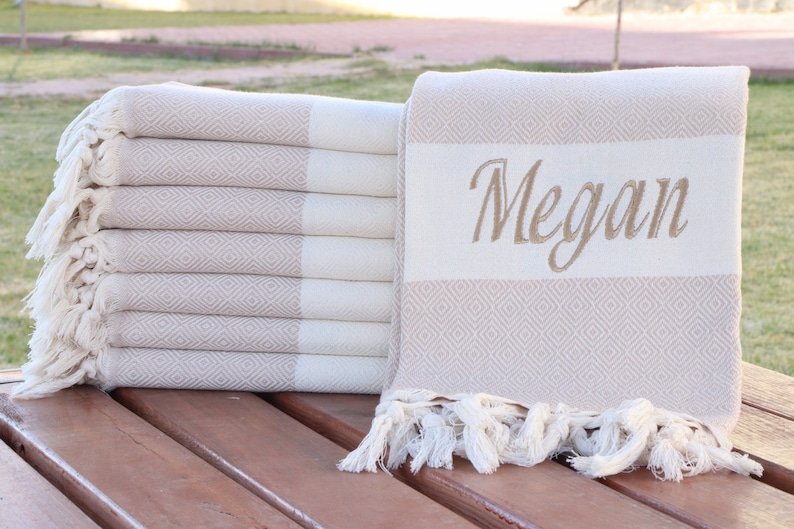 Personalized Gifts Turkish Beach Towel, Bachelorette Party Favors, Personalized Bridesmaid Gifts, Wedding Gifts, Gifts For Her, Custom Gifts, Personalized Gifts For Her, Personalized Bachelorette Party Favor, Bridesmaid Gifts Box, Home Decor Gifts