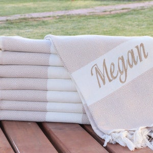 Personalized Gifts Turkish Beach Towel, Bachelorette Party Favors, Personalized Bridesmaid Gifts, Wedding Gifts, Gifts For Her, Custom Gifts, Personalized Gifts For Her, Personalized Bachelorette Party Favor, Bridesmaid Gifts Box, Home Decor Gifts
