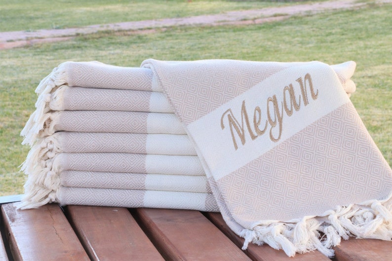 Personalized Gifts Turkish Beach Towel, Bachelorette Party Favors, Personalized Bridesmaid Gifts, Wedding Gifts, Gifts For Her, Custom Gifts, Personalized Gifts For Her, Personalized Bachelorette Party Favor, Bridesmaid Gifts Box, Home Decor Gifts