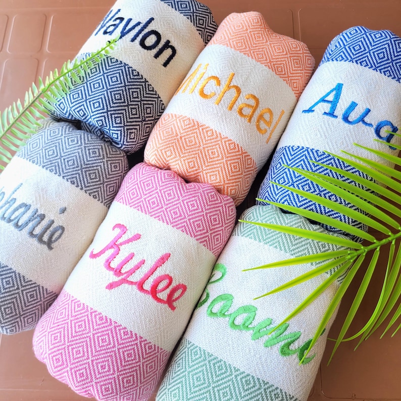 Personalized Turkish beach towel, Personalized gifts, Bachelorette party, Bridesmaid gifts, Wedding gift, Gift For Women, Gift For Her, Gift For Him, Home Gift, Home Decor, Turkish Beach Towel, Birthday Gift, Housewarming Gift, Anniversary gift, Gift for Kids, Party Favor, Custom gifts, Unique gifts, Handmade gifts, Gift for her, Gift for him, Gift for mom, Gift for dad, Anniversary gift, Birthday gift, Maid of honor gift, Bride gift box, Groomsmen gift, Housewarming gift, Newborn Baby Gift,