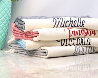 Personalized Beach Towel, Personalized Gifts, Gift For Her, Vacation Gift, Bachelorette Party, Bridesmaid Gift, Bridal Shower,Turkish Towel