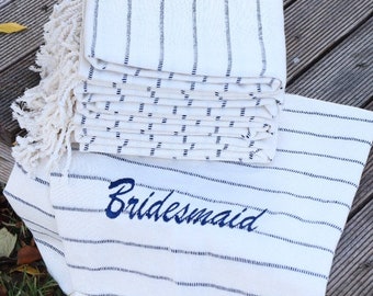 Monogrammed accessories,Personalized Turkish Beach Towel, Personalized Gifts, Beach Wedding Decor,Bridesmaid Gifts, Beach Bachelorette Party