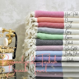 Gepersonaliseerde Turks strandhanddoek, gunst vrijgezellenfeest, cadeaus bruidsmeisje