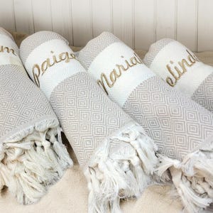 Toalla de regalo para dama de honor, despedida de soltera personalizada, regalos para bodas