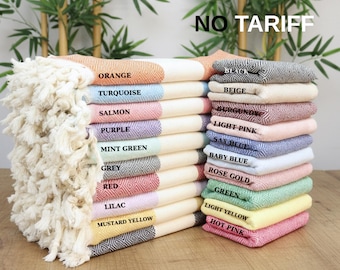 Personalisiertes türkisches Baumwolltuch, benutzerdefinierter Name gestickt, Brautjungferngeschenk