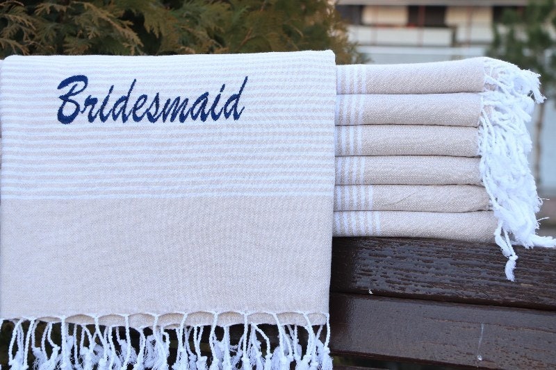 Bachelorette Towel,Wedding Towel,Personalize Bridesmaid Gift Personalised Turkish Towel Personalized gifts Turkish Beach Towel,Home Gifts