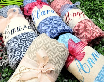 Bridesmaid Gifts Beach Towel, Bachelorette Party Favors, Personalized Gift for Her Towel, Turkish Beach Towel, Personalized Gift Party Favor