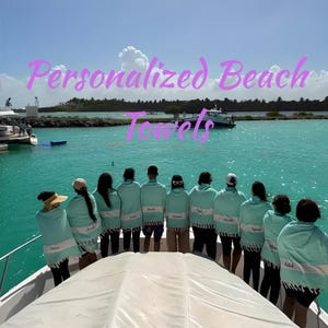 Bachelorette Party Favor, Turkish Towel, Beach decor Gifts, Custom Wedding Gift, Gift for her, Personalized Gift, Bridesmaid Beach Towel