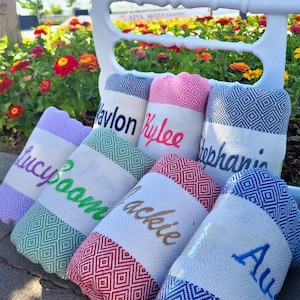 Personalized Turkish Beach Towel, Personalized Gifts, Bridesmaid Gifts, Bachelorette Party Favor, Wedding Gifts, Personalized Gift, Home Decor, Gift for Her, Gift for Kids, Personalised Gifts, Anniversary Gifts, School Gift, Girls Trip Gift, Couple Gifts, Gift for Him, Gift for Bride, Bath Towel, Yoga Towel, Picnic Towel, Beach Towel, Soft Towel, High Quality Cotton Towel, Personalized Gifts, Bridal Shower Favor, Beach Party Gifts, Party Decor, Bridesmaid Robes, Welcome Gift, Wedding Present