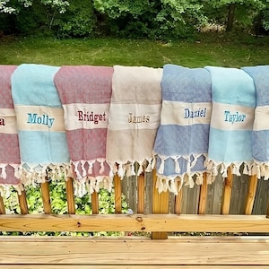 Personalized Turkish Beach Towel, Personalized Gifts, Bridesmaid Gifts, Bachelorette Party Favor, Wedding Gifts, Personalized Gift, Home Decor, Gift for Her, Gift for Kids, Personalised Gifts, Anniversary Gifts, School Gift, Girls Trip Gift, Couple Gifts, Gift for Him, Gift for Bride, Bath Towel, Yoga Towel, Picnic Towel, Beach Towel, Soft Towel, High Quality Cotton Towel, Personalized Gifts, Bridal Shower Favor, Beach Party Gifts, Party Decor, Bridesmaid Robes, Welcome Gift, Wedding Present