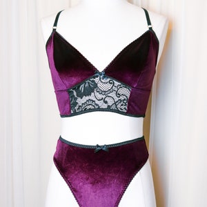 Evelina Bralette and Thong Full Set Handmade