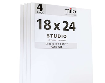 18x24" Stretched Artist Canvas - 4 Pack, 11oz Primed