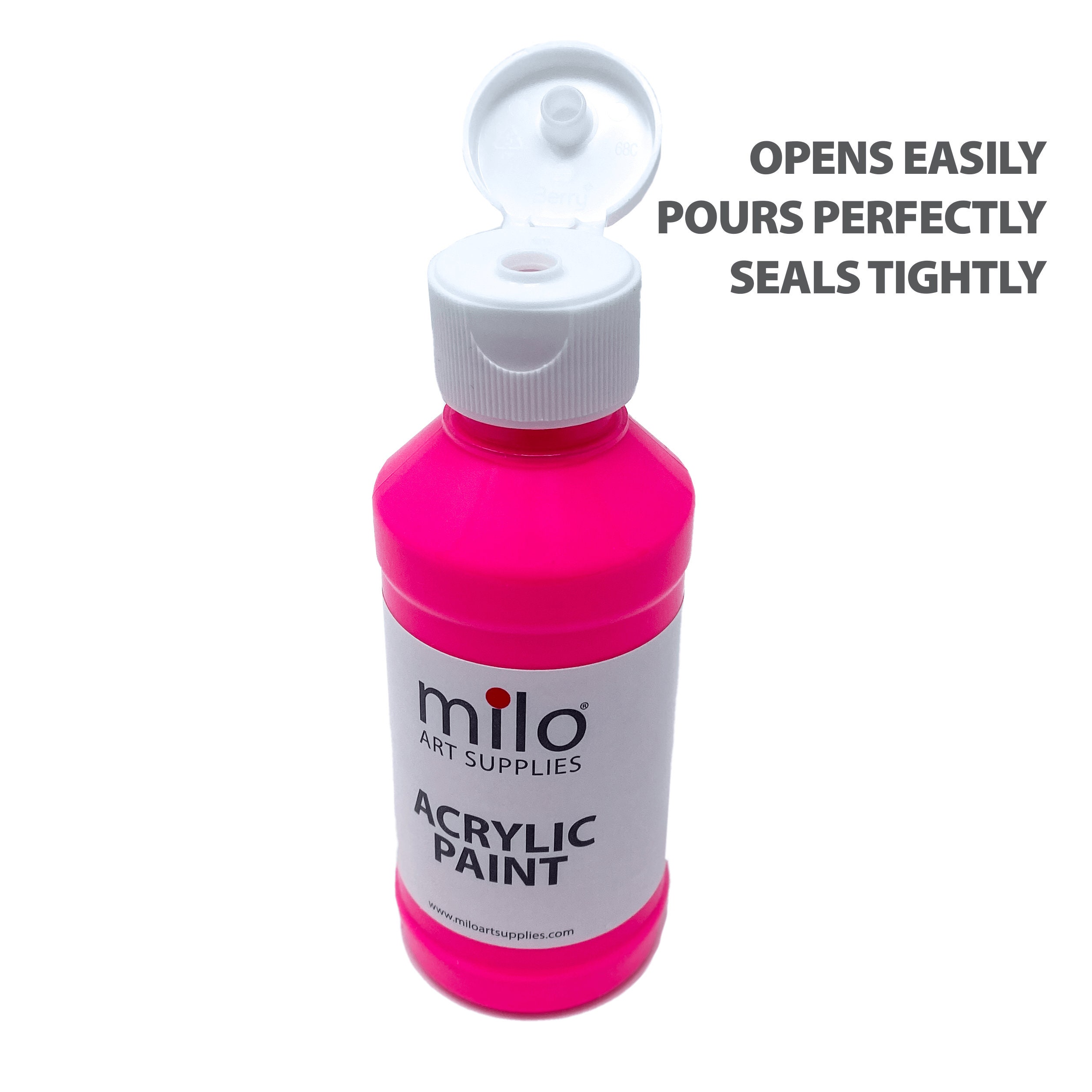 Milo Fluorescent Acrylic Paint Set of 6 Colors 4 Oz Bottles Etsy