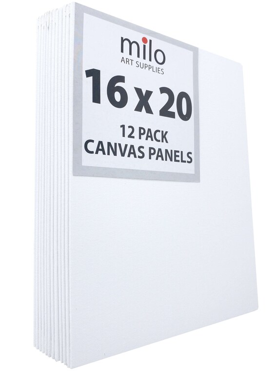 Milo 16 X 20 12 Pack of Canvas Panels Bulk Pack 12 Canvas Panel Boards for  Painting 