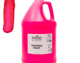 Neon Pink Tempera Paint: UV Black Light Reactive, Non-Toxic, 1 Gallon