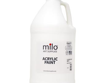 Fluorescent White Neon Acrylic Paint: 64 oz Glows Under UV Light