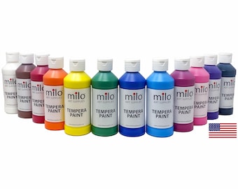 TBC Peinture Tempera Lavable – Set 6 Couleurs Pailletées (236 Ml) – Sûre, Non-Toxique – Pour Enfant 3+ (Art, Projets Scolaires)