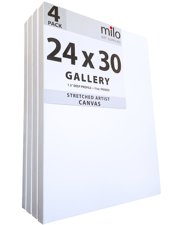 Milo PRO 24 X 30 Pre Stretched Pack of 4 Professional Artist