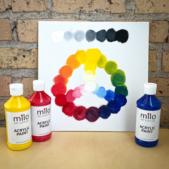 Milo Acrylic Paint Set of 6 Colors | 4 oz Bottles | Made in The USA ?