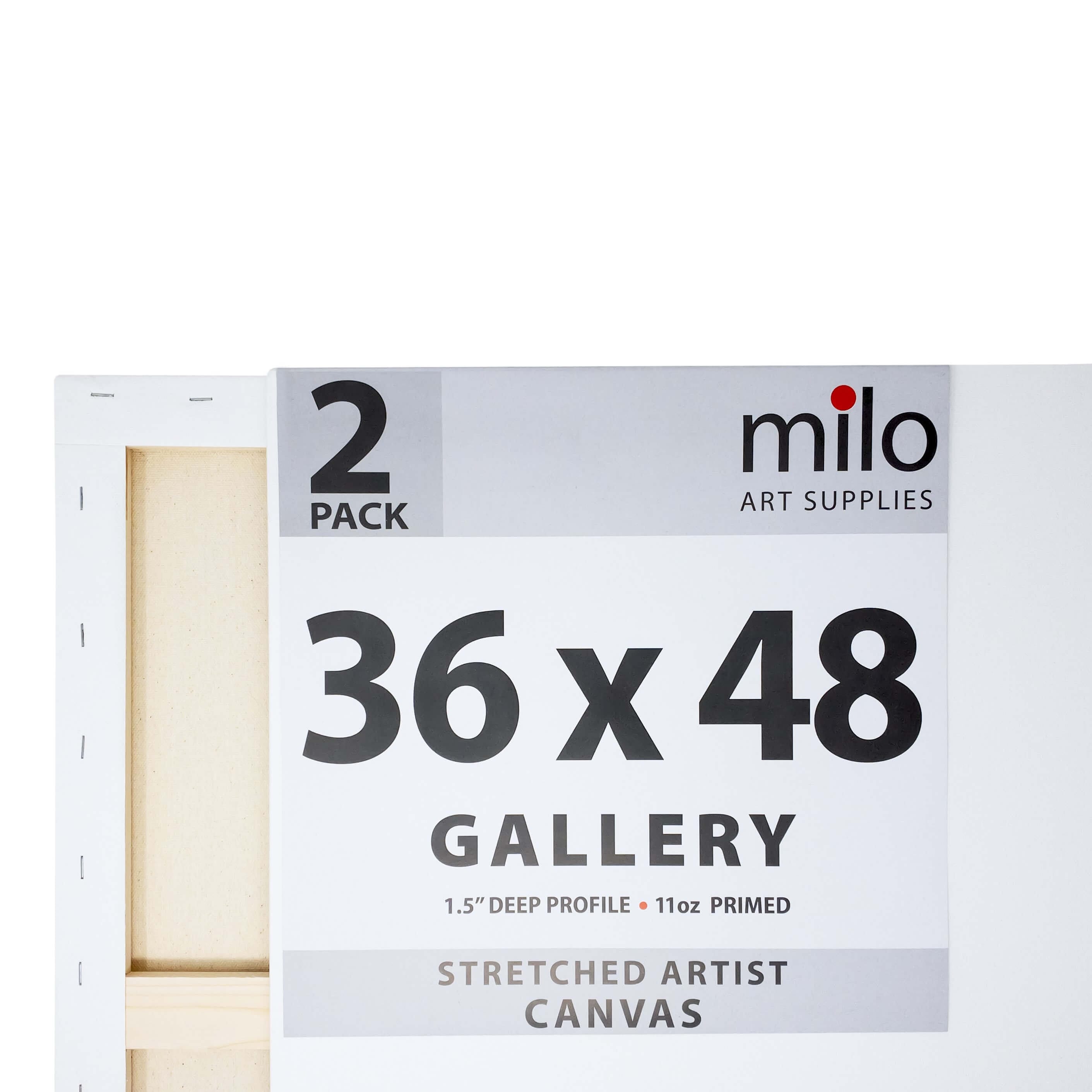 MILO  16 x 20 Pre Stretched Artist Canvas Value Pack of 6