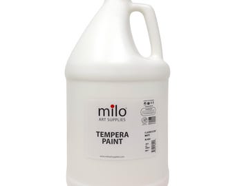 Fluorescent White Neon Tempera Paint: UV Black Light Glow, Non-Toxic, 1 Gallon