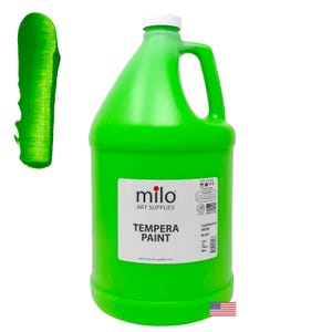 Neon Green Tempera Paint: UV Black Light Reactive, Non-Toxic, 1 Gallon