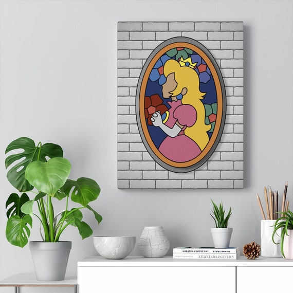 Nintendo N64 Toadstool Castle Waterproof Bumper Stickers Princess Peach Stained Glass Super Mario 64 Luigi Bowser Toad Gamer Magnet