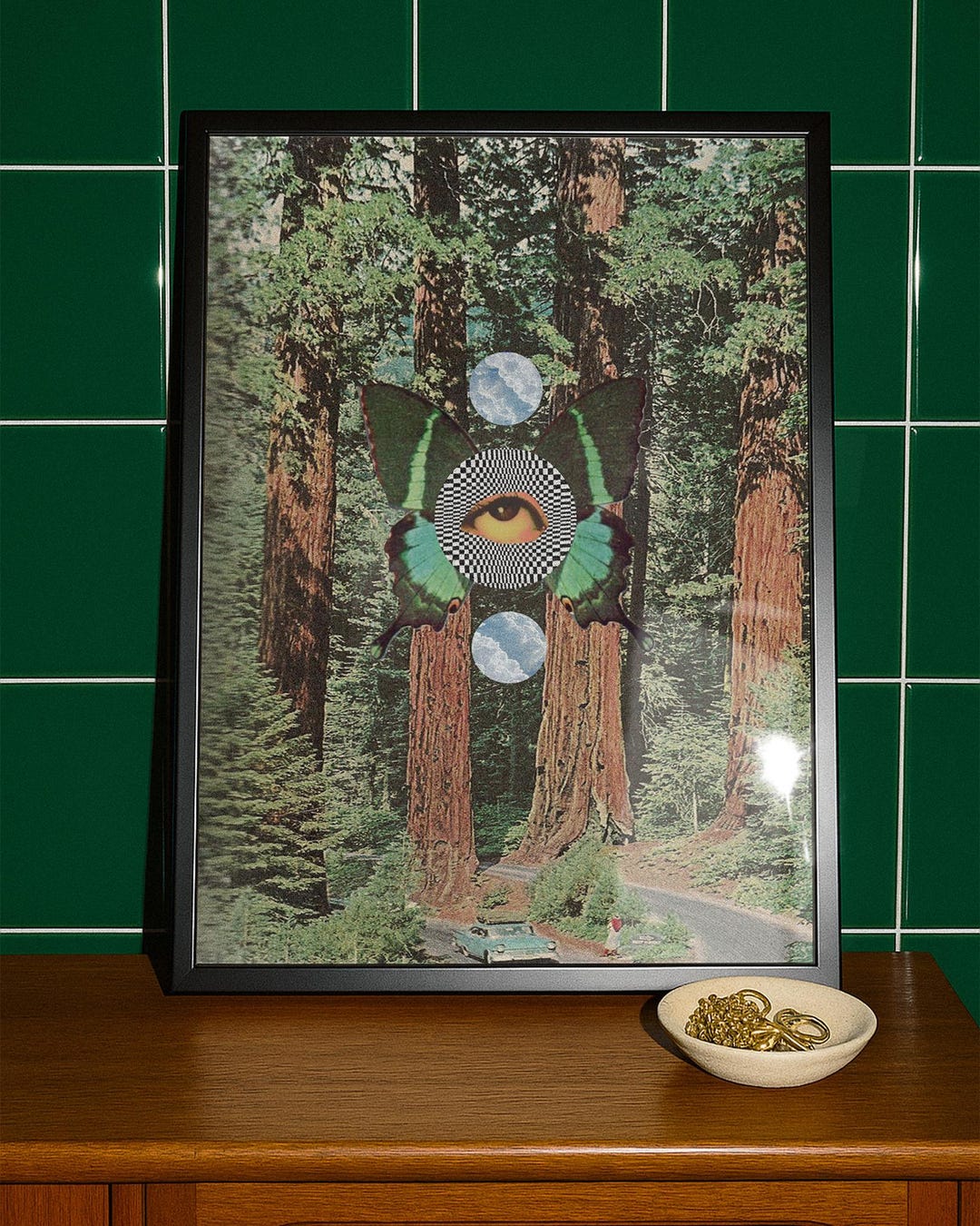 Surreal Vintage Collage Art Print: Retro Home Decor, Positive Vibes ...