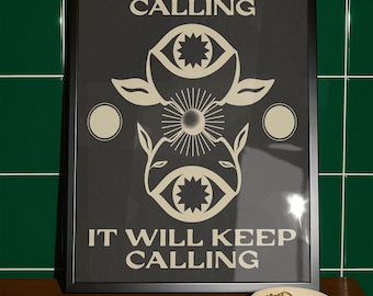 Your Calling Print, Positive Peace Affirmations, Aesthetic Typography Print, Vintage Poster, Good Vibes Print, UNFRAMED