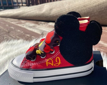 Mickey Mouse Sneakers: 1st Birthday Outfit, Custom Shoes