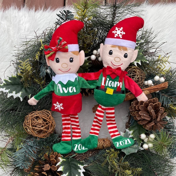 Elf, Personalized Christmas plush elf, boy and girl elves, Christmas personalized gift elf, Christmas elf, plush elves