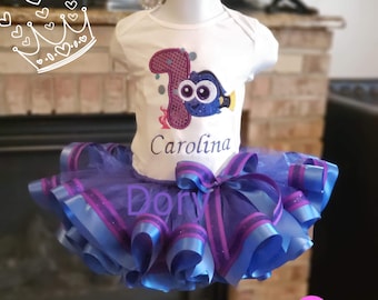 Baby Dory & Nemo Tutu Set,Finding Dory Birthday Outfit Nemo Birthday 