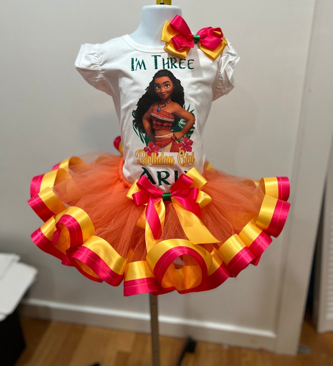 Moana Tutu Set, Birthday Outfit , Old Moana Dress, Moana Tutu Dress ...