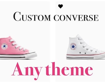 Custom bling converse, any theme converse bling birthday outfit, create your own shoes Converse shoes